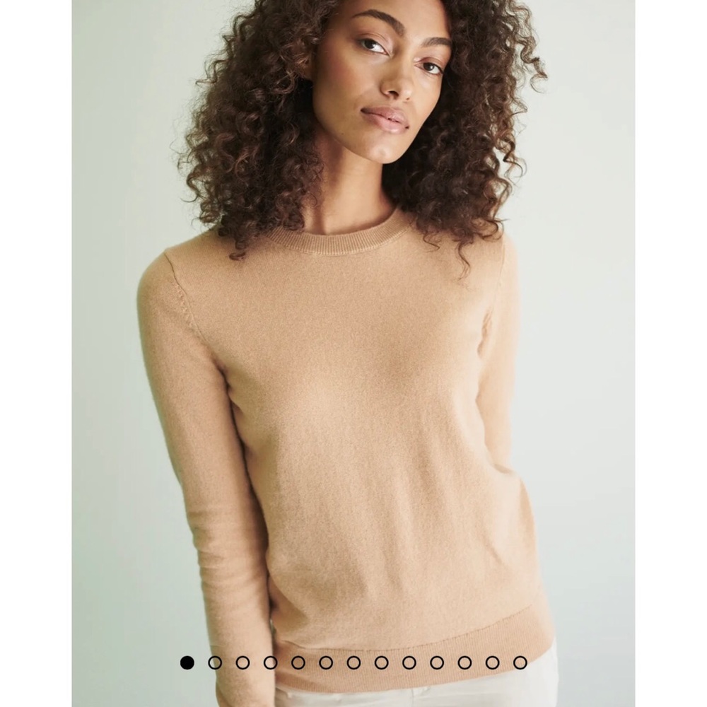 Quince Mongolian Cashmere Crew Sweater - Camel